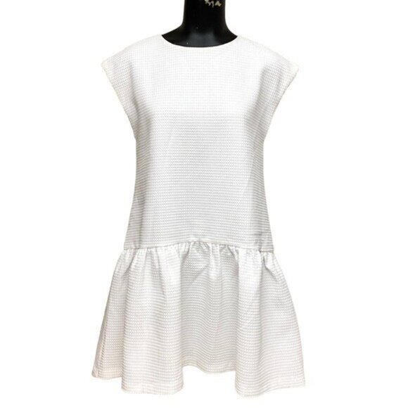 Farrow White Drop Waist Dress Size Small - Picture 2 of 8